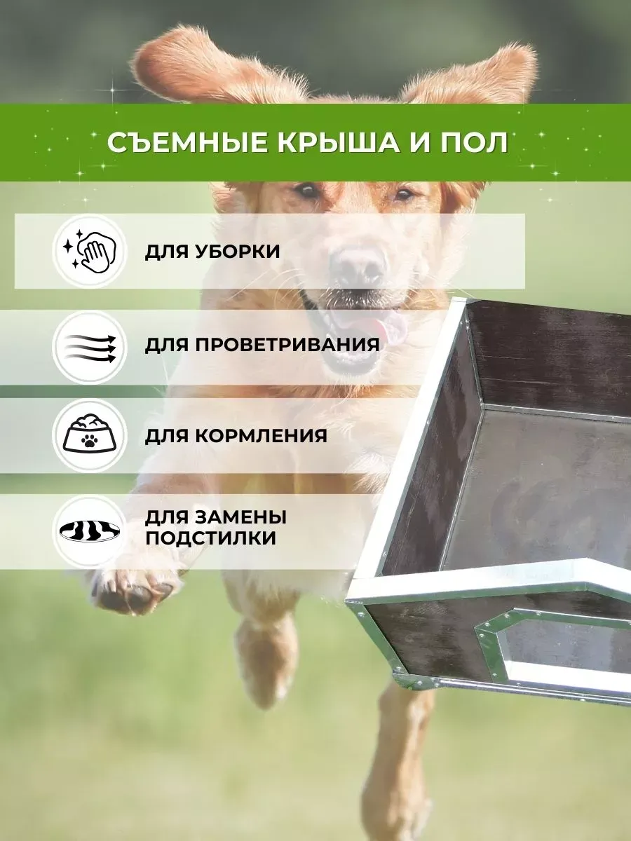 Будка для собак утепленная M. Фото 4