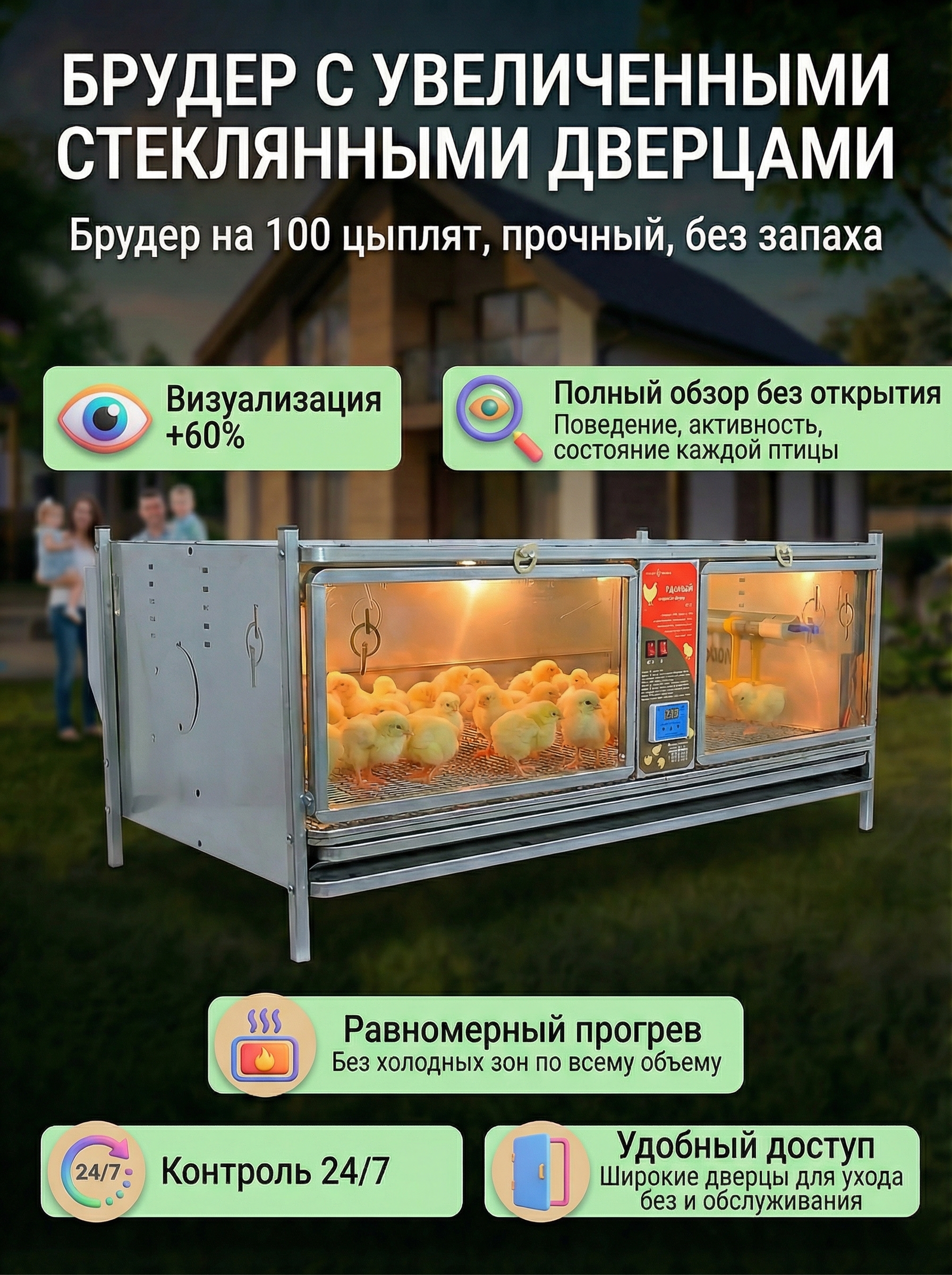 Рамный цифровой брудер 0717 Премиум. Фото 4