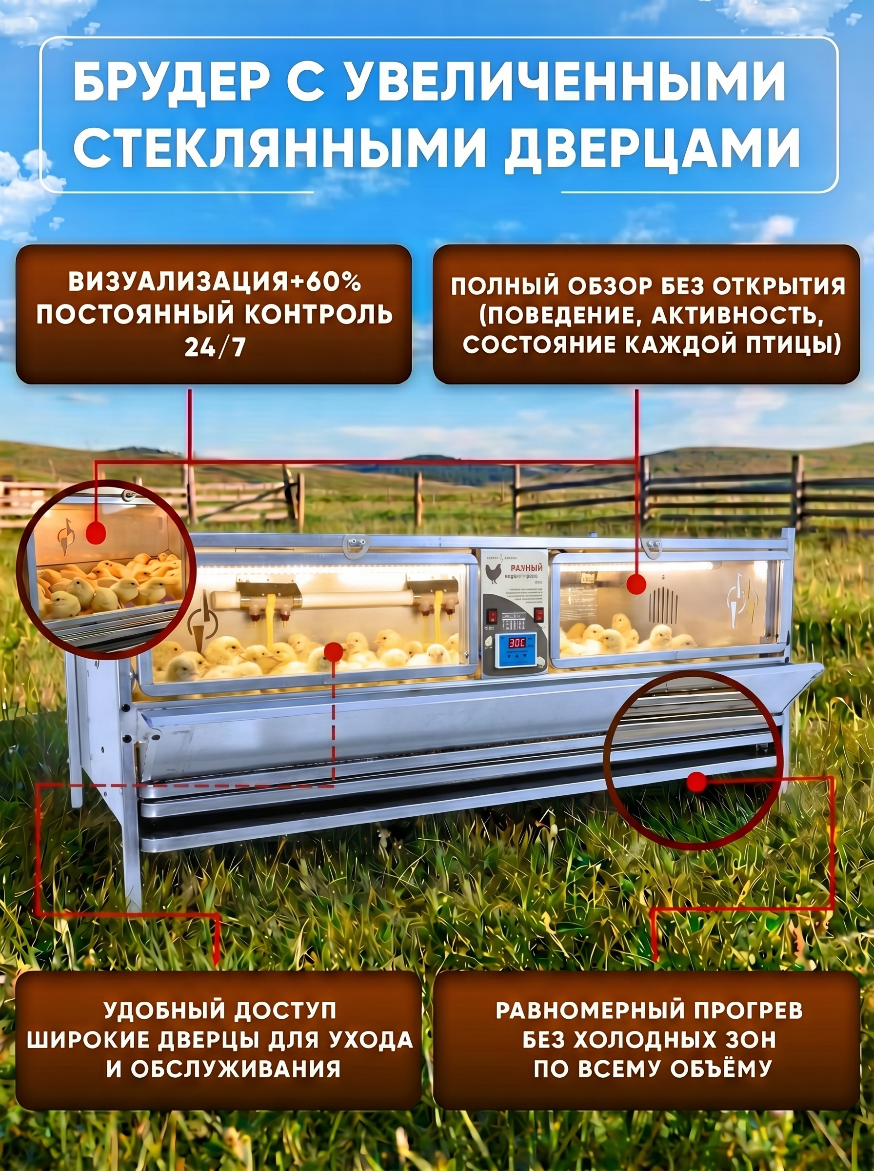 Рамный цифровой брудер 0709 Стандарт. Фото 3 Рамный цифровой брудер 0709 Стандарт. Фото 3