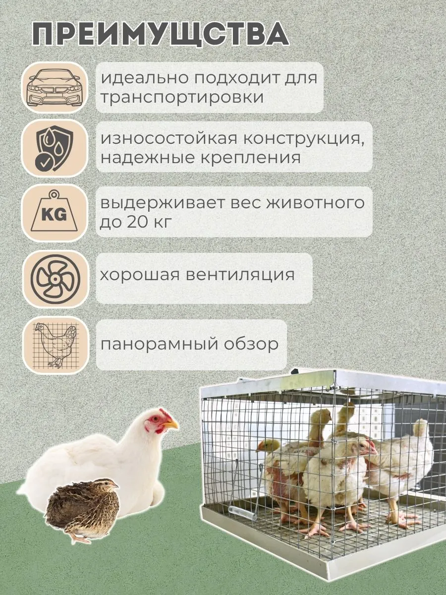 Клетка-переноска для птицы с 1 дверцей. Фото 5