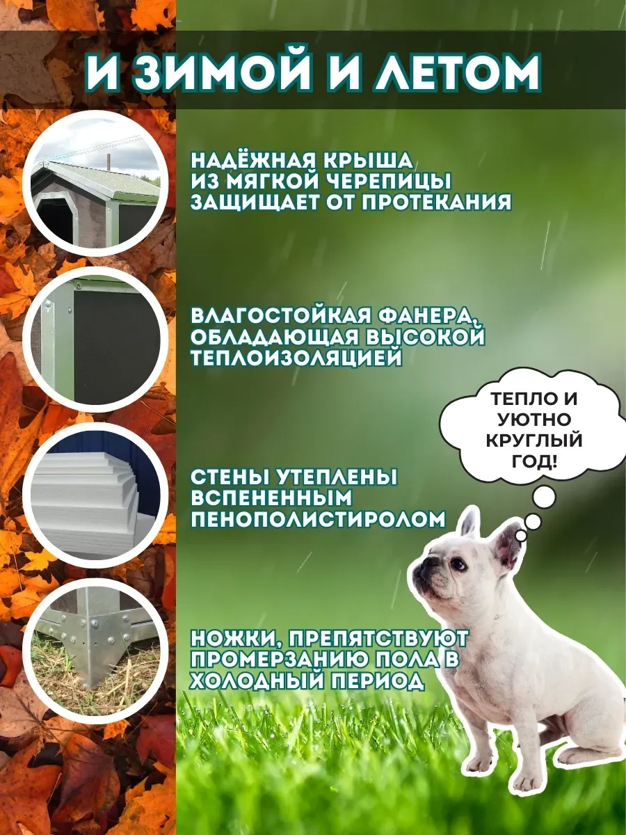 Будка для собак утепленная С. Фото 4
