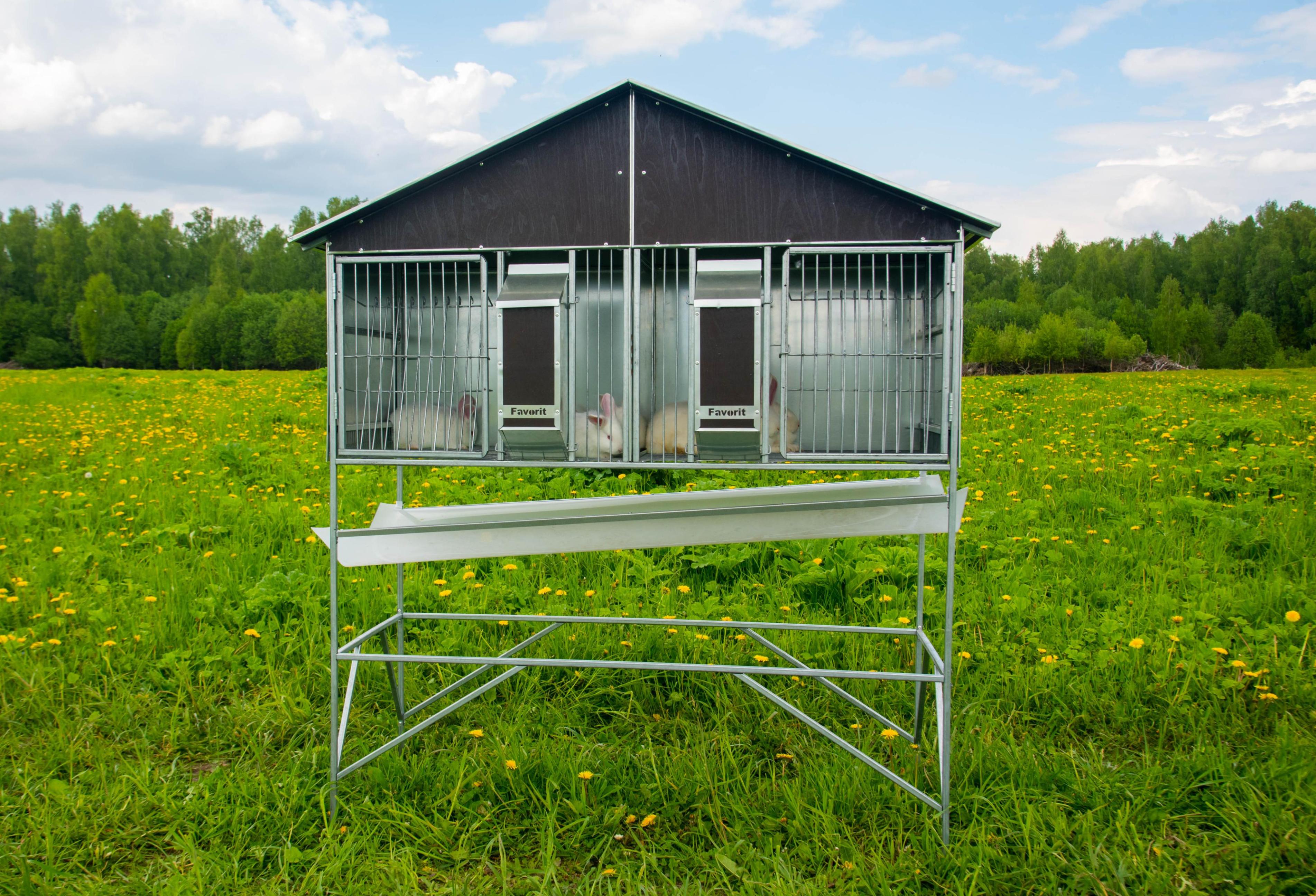Уличный домик для кроликов "Фаворит" КР2-О-О. Фото 1