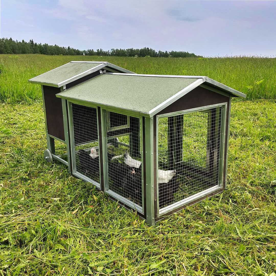 Утепленный отапливаемый уличный курятник с выгулом "Перекати поле". Фото 1