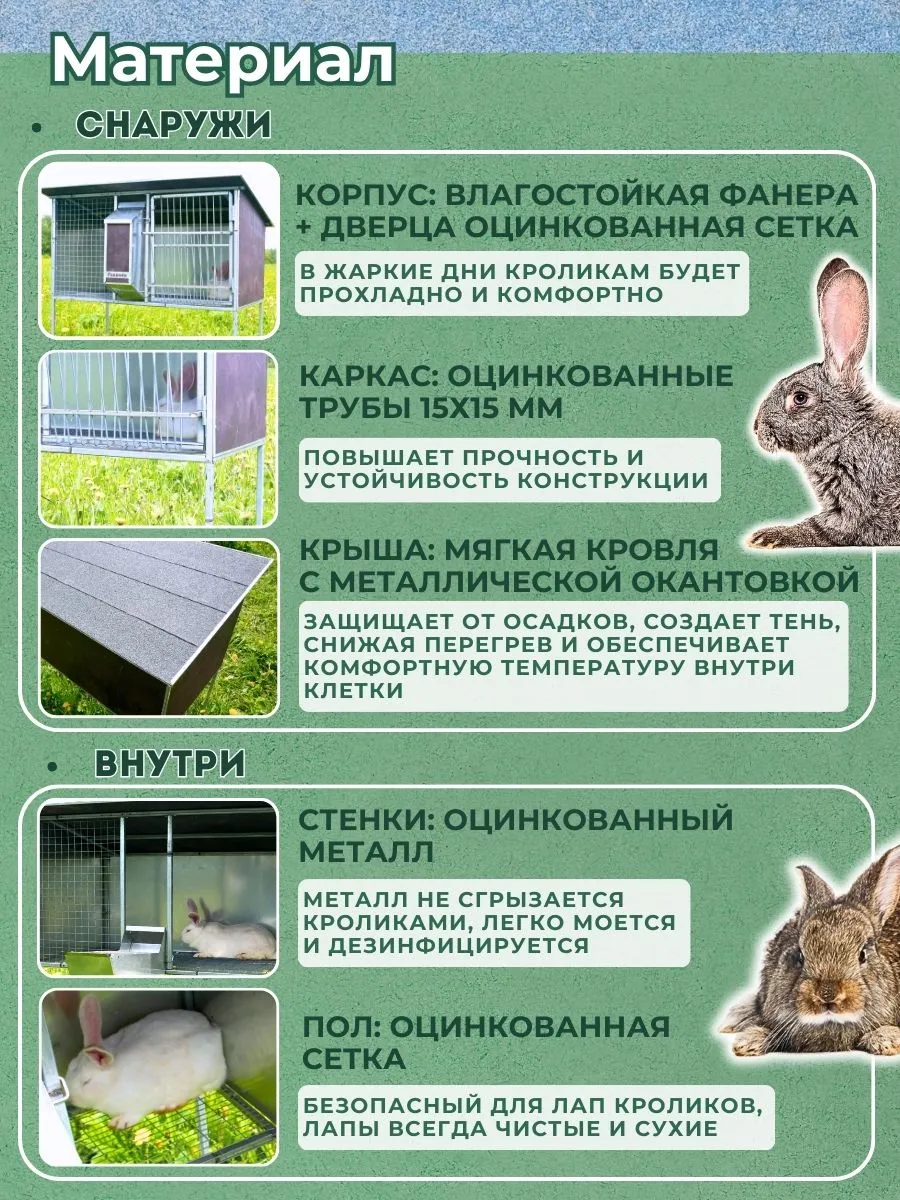 Уличный домик для кроликов "Фазенда" КО-2. Фото 2