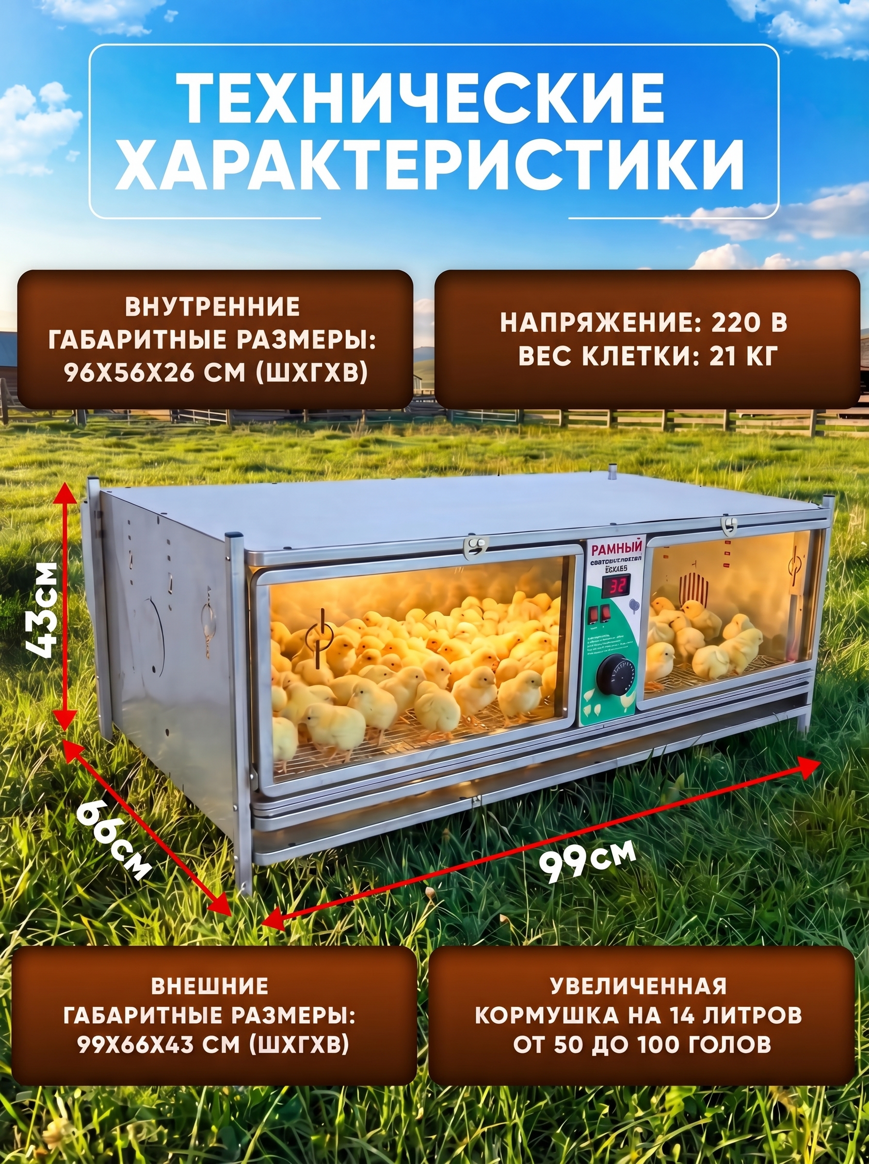 Рамный автоматический брудер 0712 Стандарт. Фото 9 Рамный автоматический брудер 0712 Стандарт. Фото 9