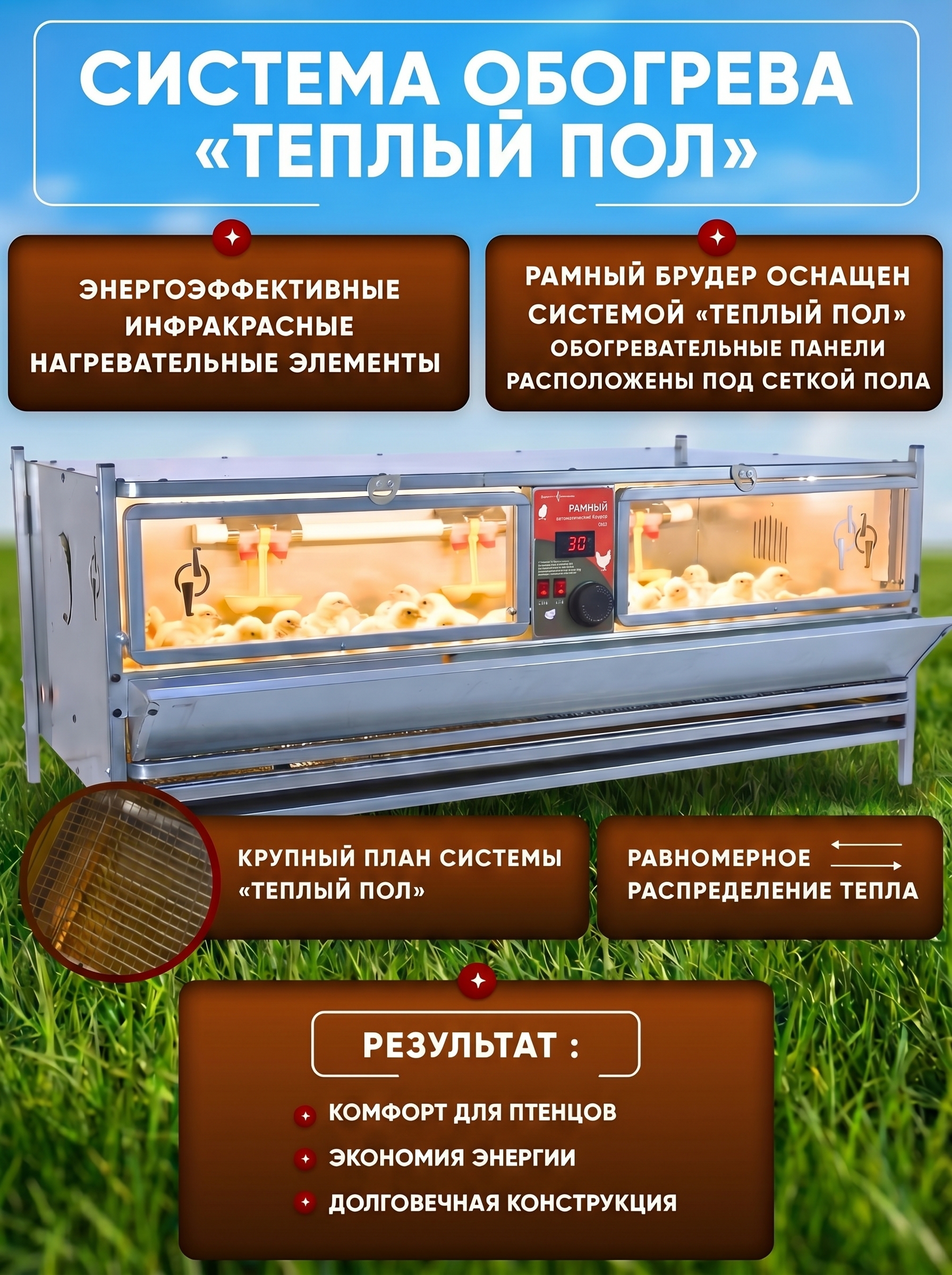 Рамный автоматический брудер 0708 Премиум. Фото 4 Рамный автоматический брудер 0708 Премиум. Фото 4