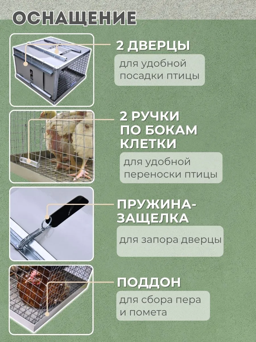 Клетка-переноска для птицы с 2 дверцами. Фото 4