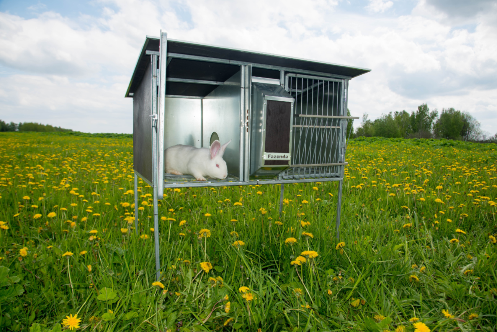Уличный домик для кроликов "Фазенда" КМ-2. Фото 12