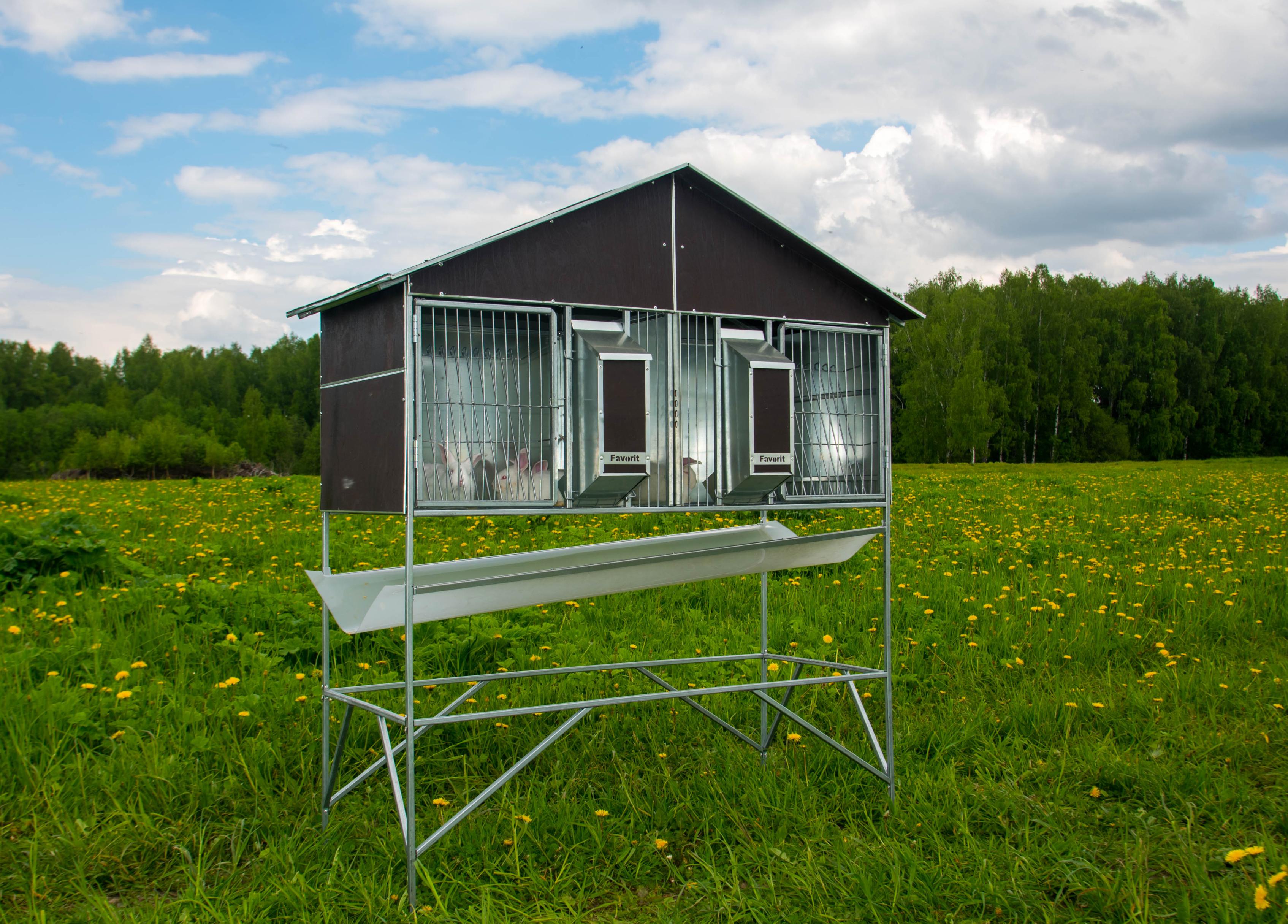 Уличный домик для кроликов "Фаворит" КР2-О-О. Фото 2