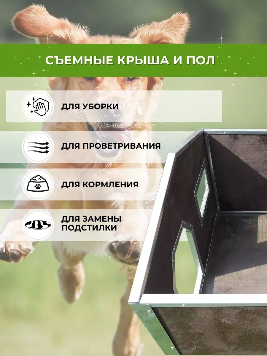 Будка для собак утепленная Л. Фото 3