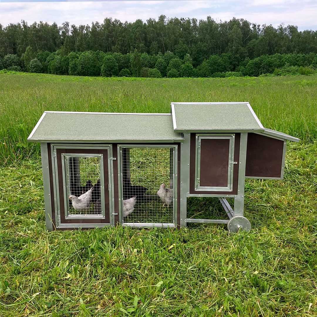 Утепленный отапливаемый уличный курятник с выгулом "Перекати поле". Фото 2