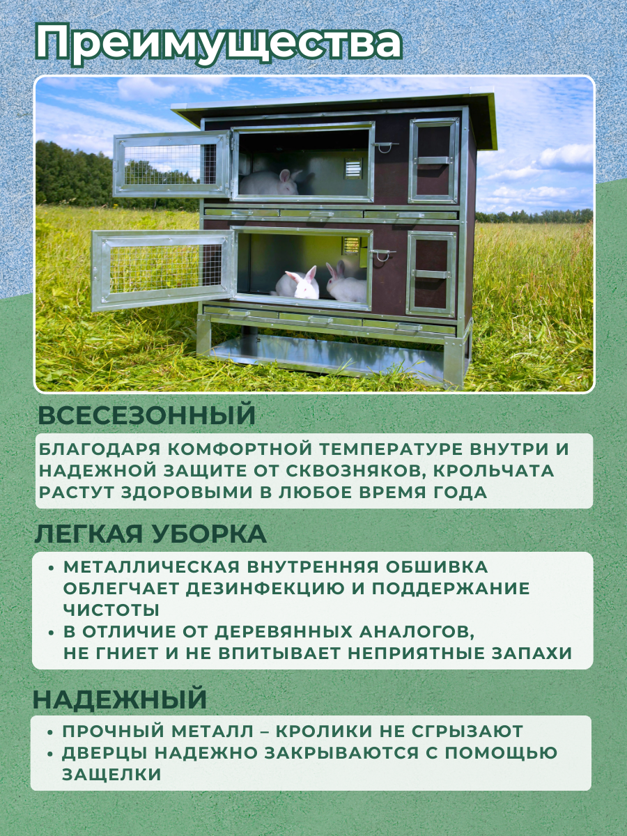 Утепленный отапливаемый крольчатник "Бестселлер" О-12. Фото 6