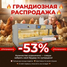 ГРАНДИОЗНАЯ РАСПРОДАЖА! Остатки со склада брудеров со скидкой -53% ГРАНДИОЗНАЯ РАСПРОДАЖА! Остатки со склада брудеров со скидкой -53%
